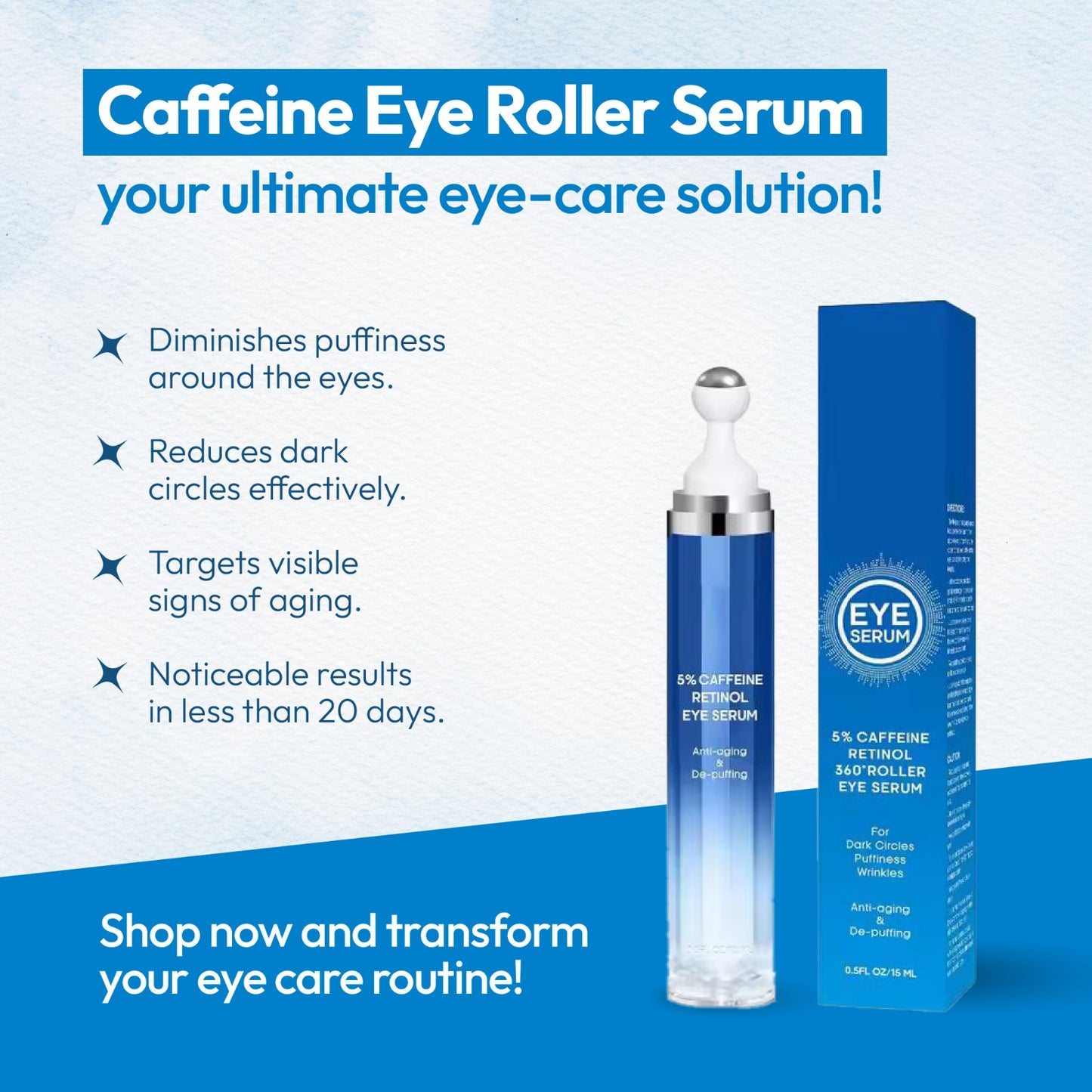 5% Caffeine Eye Roller Serum