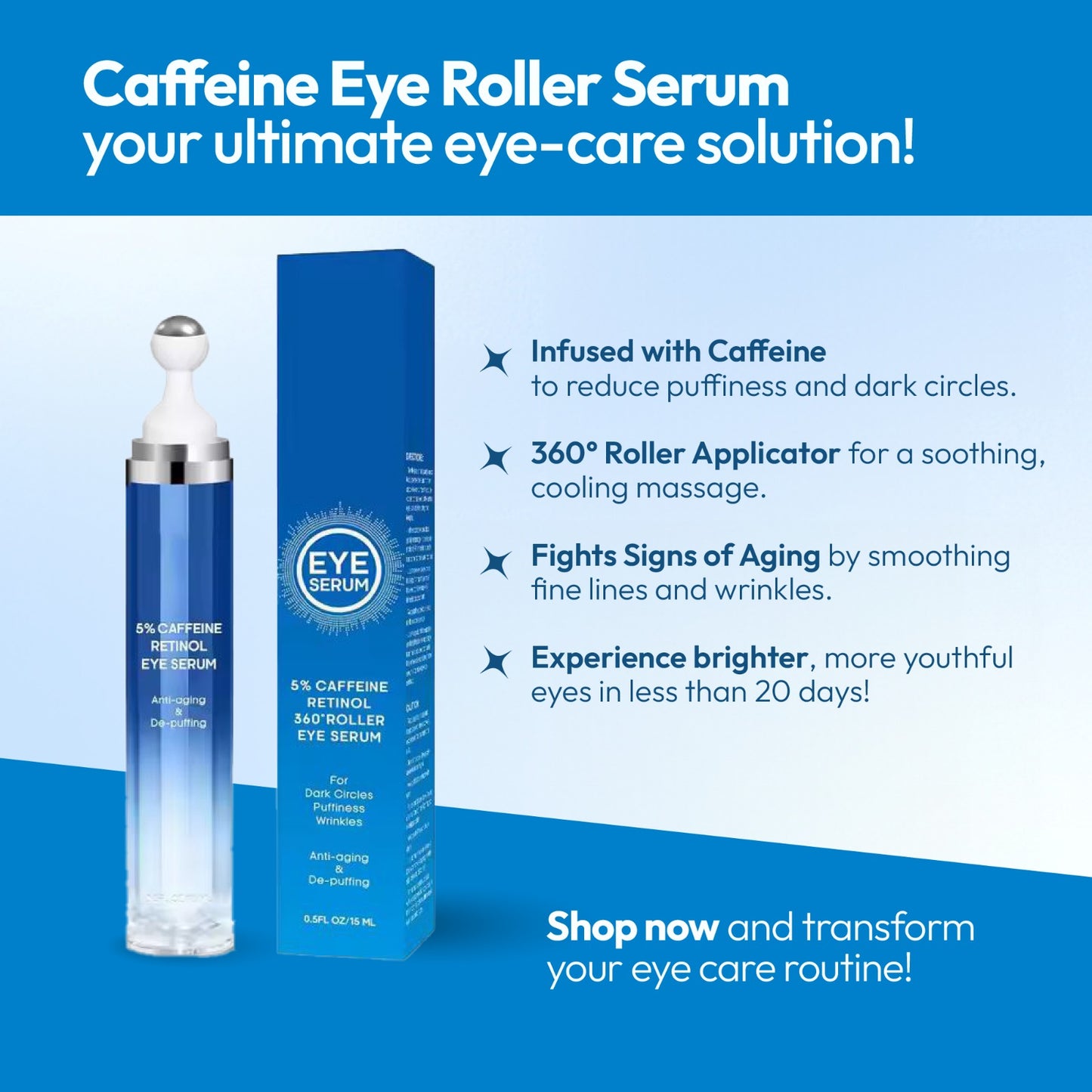 5% Caffeine Eye Roller Serum